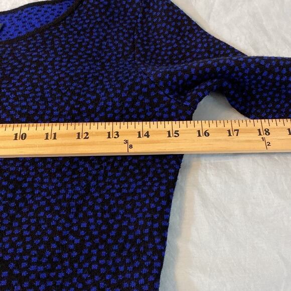 Gabby Skye Black and Blue Sweater Dress Size Small - Picture 6 of 9